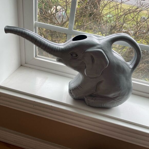 Vintage 1996 Union Gray Elephant Watering Can - Picture 2 of 14